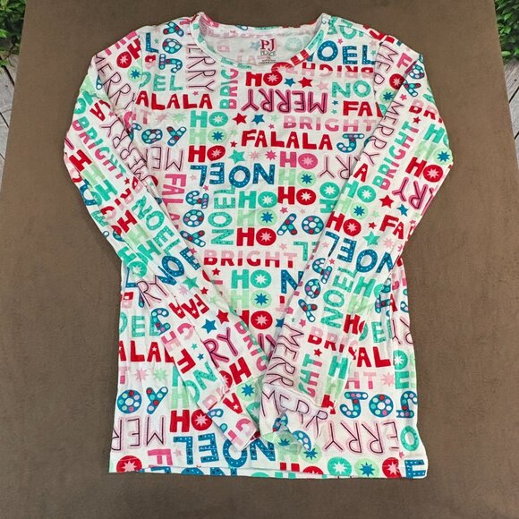 Children's Place Girls Christmas Words Cotton Pajamas (SKU:132G) - Picture 2 of 6
